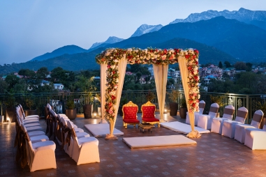 Meetings and Weddings - 381 x 254 - Outdoor Banquet Mandap Setup