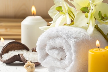 Spa products with orchids
