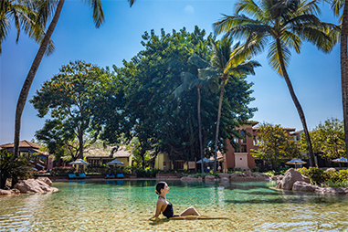 Bask in golden sunshine by the poolside.jpg