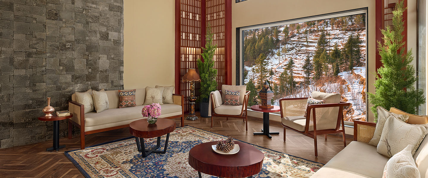 Lounge amidst snow clapped views